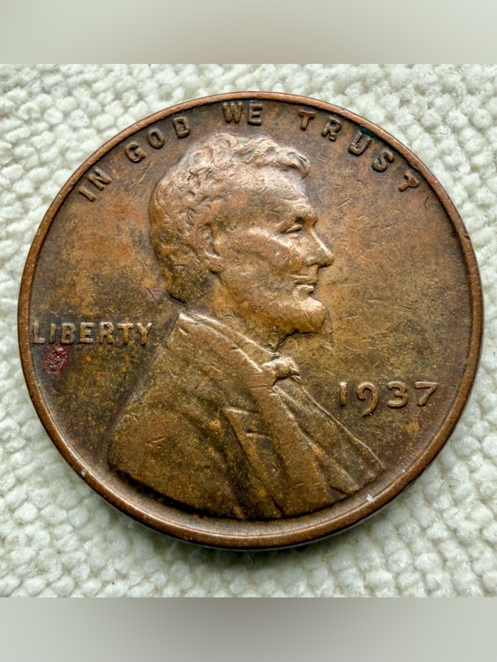1937 PHILADELPHIA MINT LINCOLN WHEAT CENT PENNY